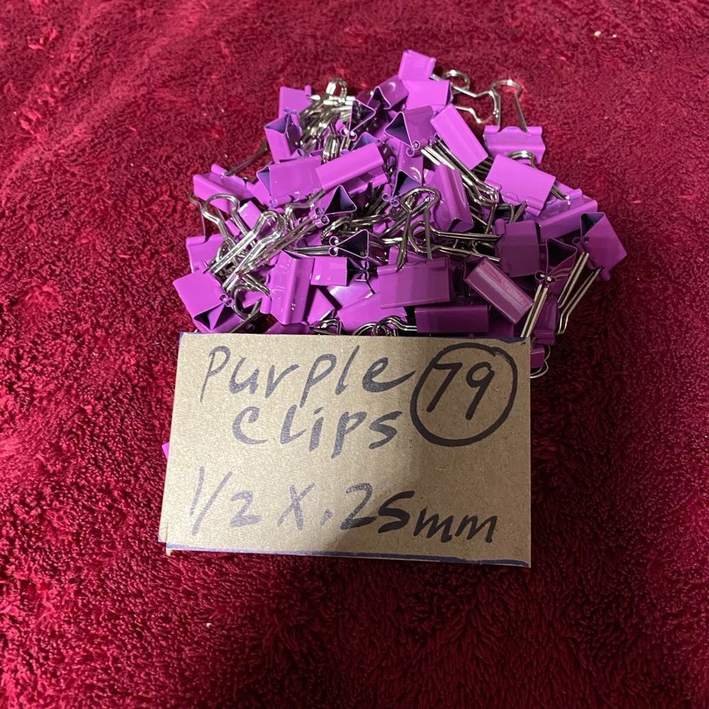 MR.PEN 79-PC  Purple  Home Office Paper Clips Binder Clamps